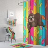 Colorful Sloth Disney Shower Curtain for a Playful Kids Bathroom Decor