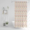 Colorful Tribal Boho Shower Curtain, Orange Brown Yellow Chevron Bath Print, Printed Fabric, Home Decor Gift Idea
