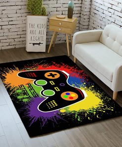 Colorful Video Game Controller Gamepad 3D Printed T-Shirt, Hoodie, Sweatshirt: Gaming Area Rug for Teen Boys