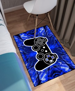 Colorful Video Game Handle Children's Gift Carpet for Home Decor: Gamer Theme Area Rugs with Gamepad Design