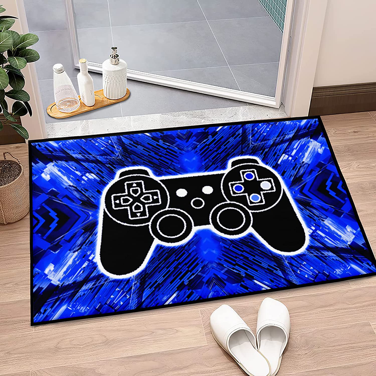 Colorful Video Game Handle Children's Gift Carpet for Home Decor: Gamer Theme Area Rugs with Gamepad Design - Image 2