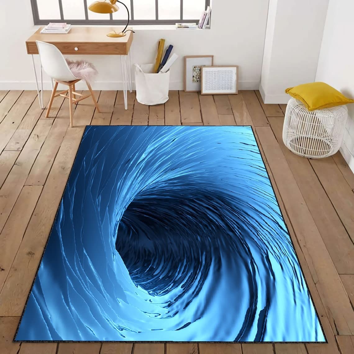 Colorful Vortex Popular Rug with Illusion Design - The Perfect Addition for Any Interior Design Project.