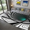 Colorful Vortex and Illusion Area Rug - Adds Cheerful Vibe to Home and Office Decor