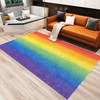 Colorful Watercolor Area Rug -- Machine Washable Durable Carpet for Personalized Home Decor in Living Room