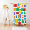 Colorful and Tropical Boho Shower Curtain - Featuring Eco-Friendly Material and Unique Abstract Design - Includes Hooks!