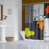 Colorful and Unique Artistic Shower Curtain for Fun and Creative Bathroom Decor