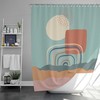 Colorful sky landscape Shower Curtain | Rainbow over the cloud fabric Bathroom Curtain and mat | Home bath Decor