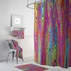 Colourful Swirl Hippie Shower Curtain Set with Bohemian Bath Decor