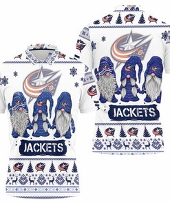Columbus Blue Jackets Ugly Sweatshirt and 3D All Over Print Polo Shirt for a cozy winter night