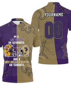 Combine Your Love for Lsu Tigers and New Orleans Saints with this Fan Polo Shirt