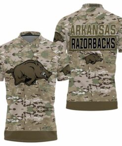 Combine style and the Arkansas Razorbacks with the Camo Pattern 3D All Over Print Polo Shirt