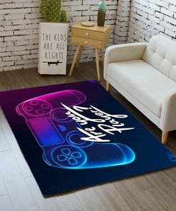 Comfy T-Shirt for Gaming Kids: 3D Printed Carpets with Player Design - Non-Slip for Playrooms and Bedrooms