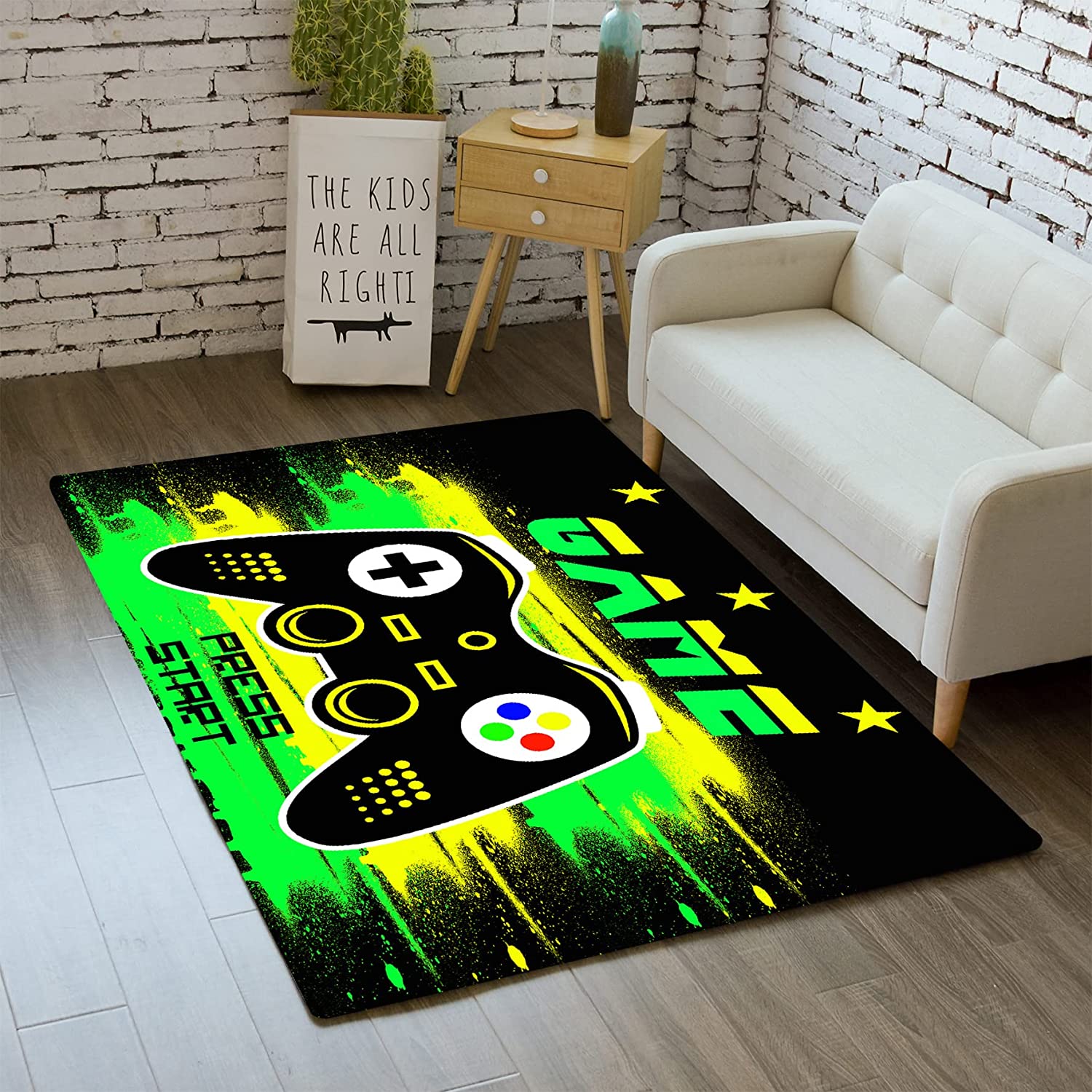 Comfy Vibrant Game Rugs with Game Style for Boy's Bedroom - Image 2