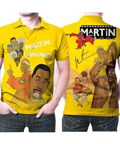 Comfy and Cool Martin Lawrence Legend Comedian Signed Polo Shirt in All Over Print