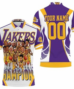 Commemorate the LA Lakers' NBA Finals Win with a Personalized 3D All Over Print Polo Shirt
