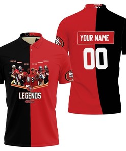 Commemorate your memories with San Francisco 49ers Legends with Signed Personalized 3D All Over Print Polo Shirt