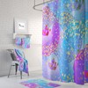 Confetti Rain Shower Curtain Optional Bath Mat Bathroom Boho Chic Pastel Abstract with Restroom Shower Curtains Print