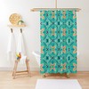 Contemporary Earth Tones Minimalist Shower Curtain in Abstract Art Design - Eco-Friendly, Waterproof and Includes Hooks