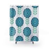 Contemporary Floral Print Shower Curtain | 71 x 71 inch Curtain |College Dorm Decor | Chic Bath Curtain