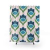 Contemporary Floral Shower Curtain | 71 x 71 inch curtain | College Dorm Decor | Chic Bath Curtain