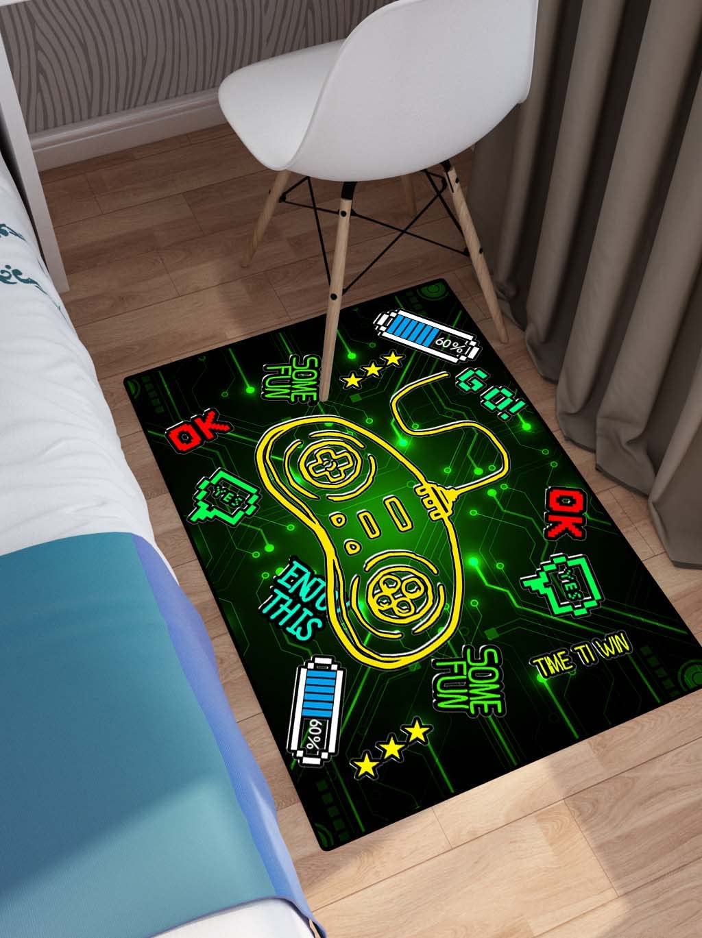 Cool Exercise Rug Floor Mats Carpets with Gamer Area Rug for Living Room