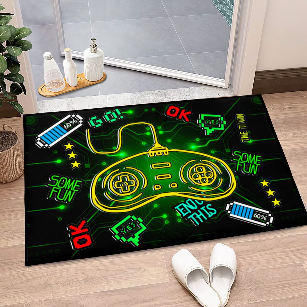 Cool Exercise Rug Floor Mats Carpets with Gamer Area Rug for Living Room - Image 2