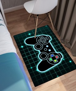 Cool Game Style Home Decor with Controller Gamepad Doormats, Video Player, Indoor/Outdoor Crystal Floor Mat