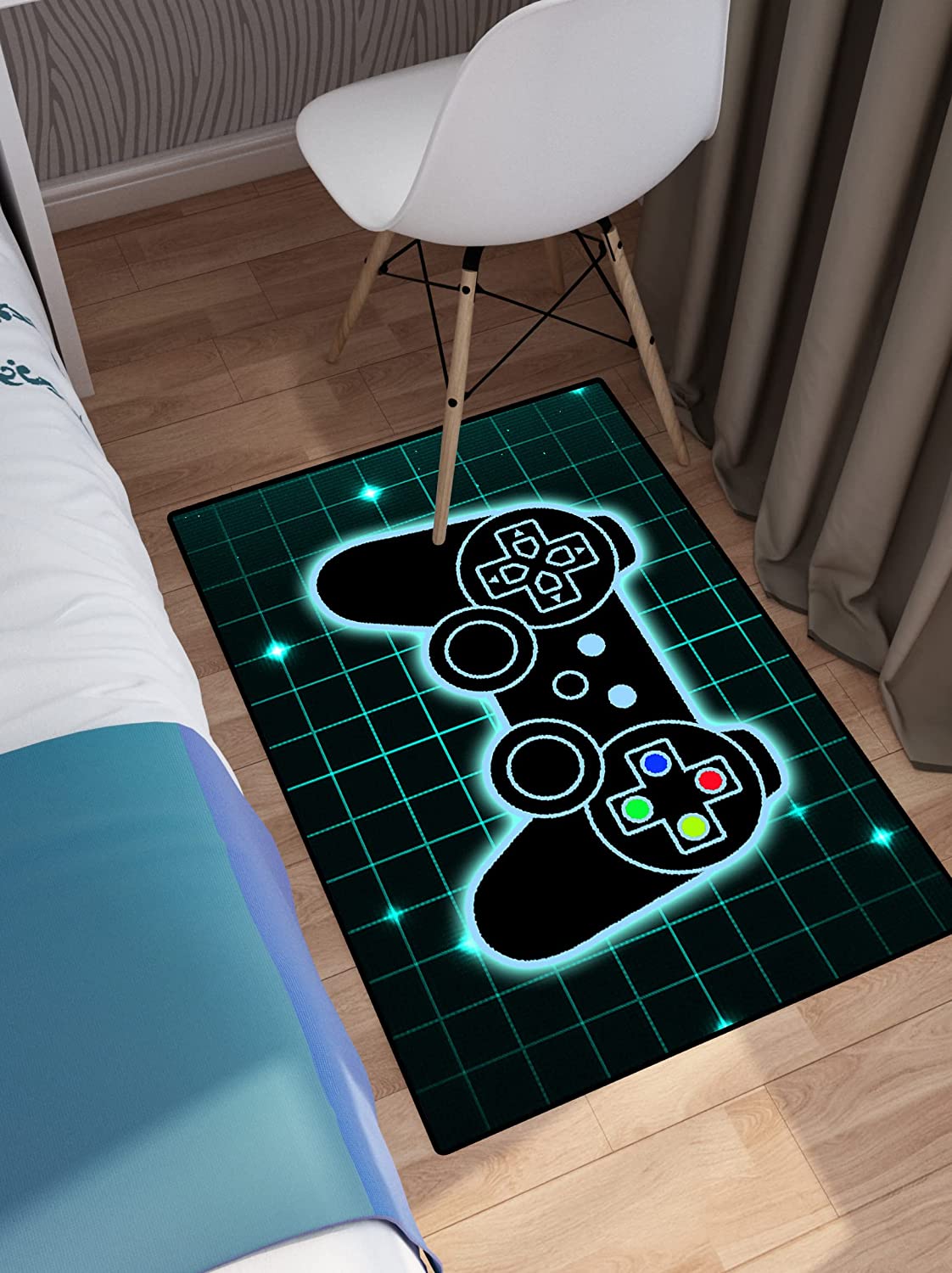 Cool Game Style Home Decor with Controller Gamepad Doormats, Video Player, Indoor/Outdoor Crystal Floor Mat