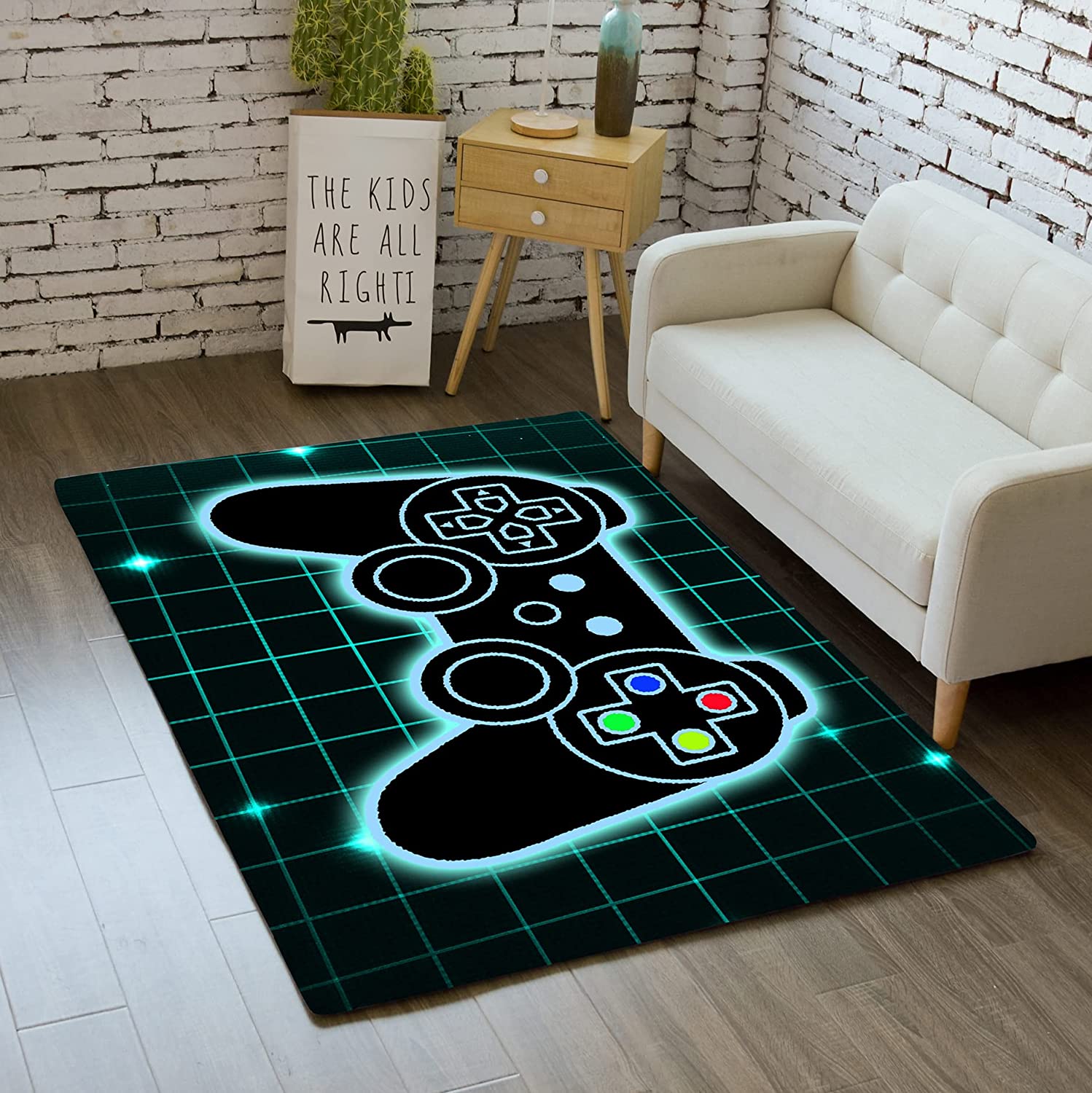 Cool Game Style Home Decor with Controller Gamepad Doormats, Video Player, Indoor/Outdoor Crystal Floor Mat - Image 2