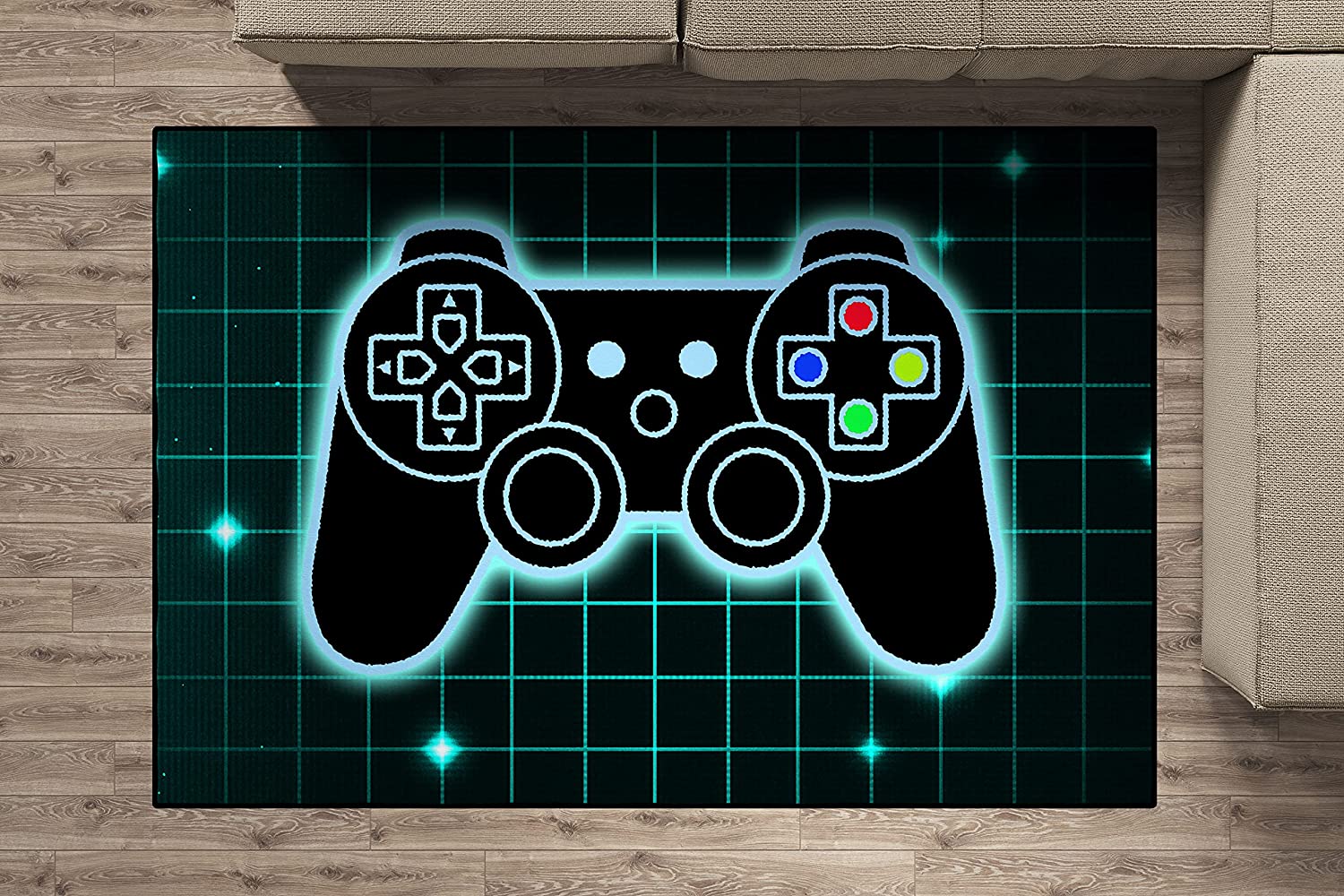 Cool Game Style Home Decor with Controller Gamepad Doormats, Video Player, Indoor/Outdoor Crystal Floor Mat - Image 4