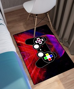Cool Gamepad Design Living Room Doormat for Gamer Playroom Decor