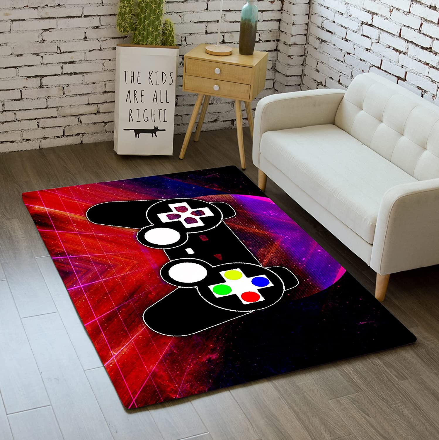 Cool Gamepad Design Living Room Doormat for Gamer Playroom Decor - Image 2