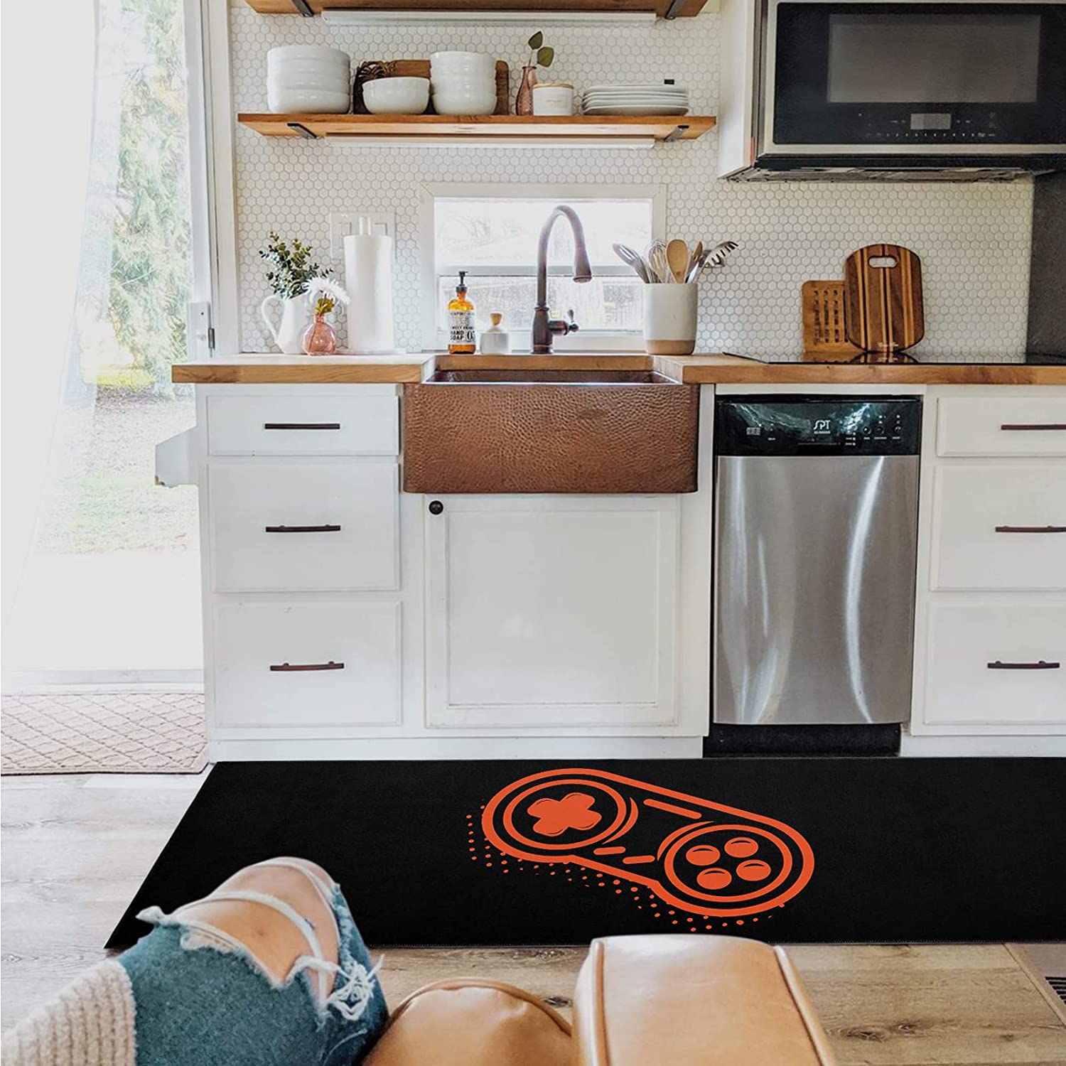 Cool Gamer Floor Rugs with Blue Yoga Mat for Living Room and Teens Bedroom - Perfect for Video Game Lovers - Image 3
