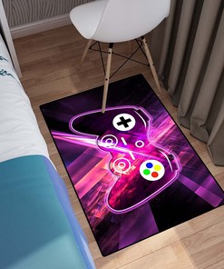 Cool Gaming Skull Area Rugs for Boys' Game Style Bedroom Home Decor with Video Game Rugs