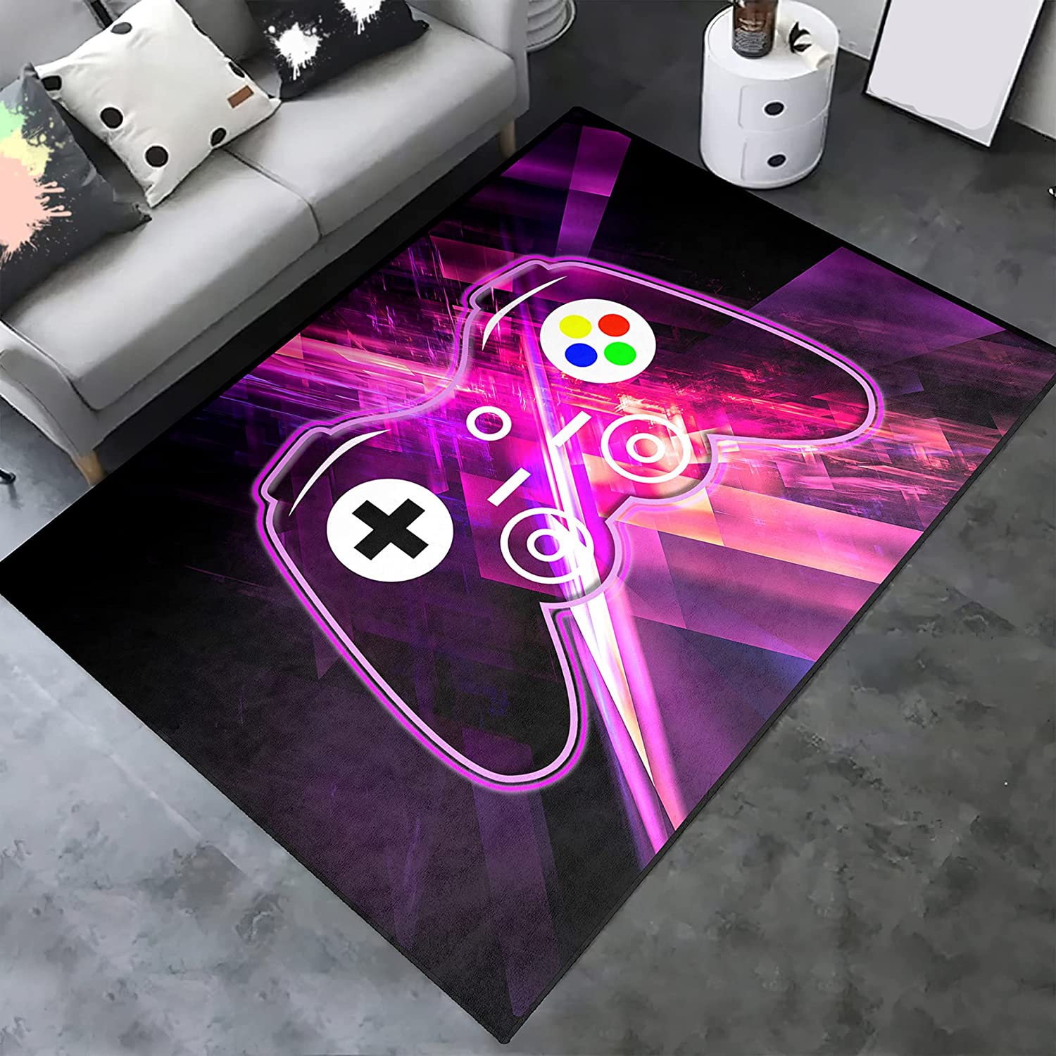 Cool Gaming Skull Area Rugs for Boys' Game Style Bedroom Home Decor with Video Game Rugs - Image 4
