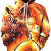 Cool Naruto Print Pullover Front Pocket All Over Print Hoodie 3D