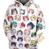 Cool Patterned Face My Hero Academia 3D Hoodie