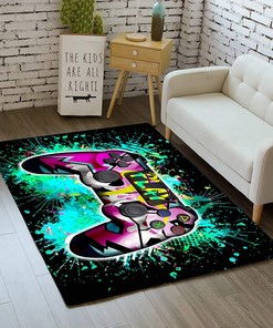 Cool Street Game Carpets T-Shirt, Hoodie, Sweatshirt: Gamer Area Rugs Teen Boys with Camouflage Pattern