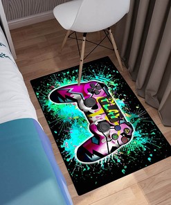 Cool Street Game Carpets Video Games Controller Printed Polyester Mat for Gamer Area Rugs