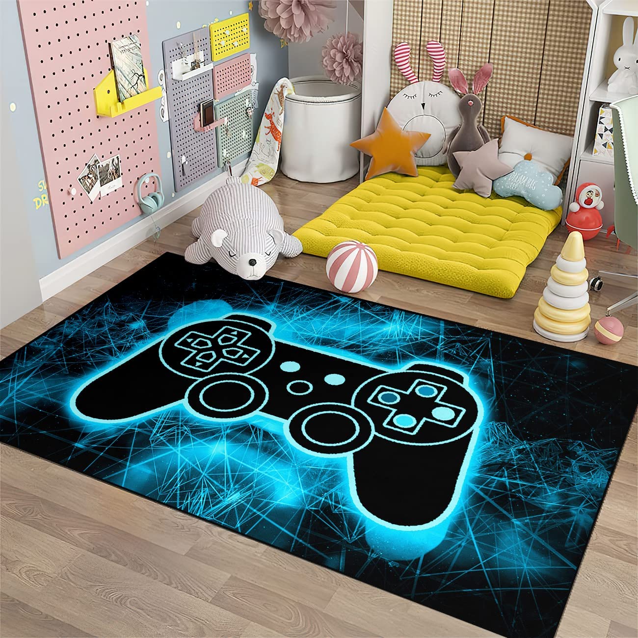 Cool Tech Style Gaming Room T-Shirt, Hoodie, Sweatshirt: Gaming Video Game Area Rugs for Boys Teens - Image 4