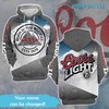 Coors Light Elk Hunting All Over Print 3D Hoodie for Beer Lovers
