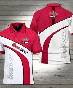 Coors Light Polo Hoodie with All Over Print and Breathable Fabric