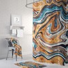 Copper and Blue Marble Shower Curtain, Add a Luxurious Touch to Your Bathroom