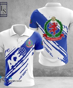Cove Rangers FC All Over Print Polo Shirt with Breathable Fabric and 3D Printed Polo Collar