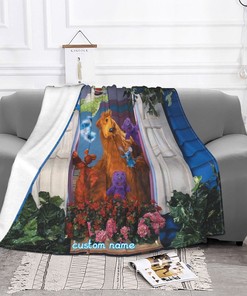Cozy Disney Bear in the Big Blue House Customized Soft Blanket - Perfect Gift Idea