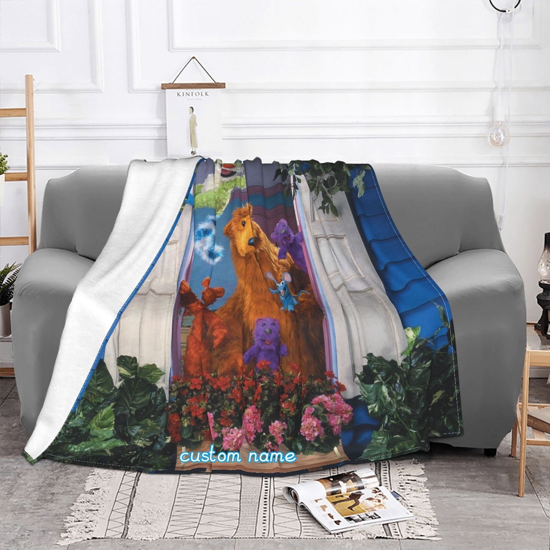 Cozy Disney Bear in the Big Blue House Customized Soft Blanket - Perfect Gift Idea