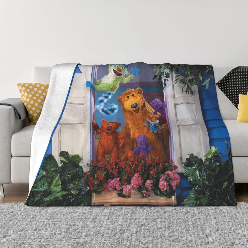 Cozy Disney Bear in the Big Blue House Customized Soft Blanket - Perfect Gift Idea - Image 3