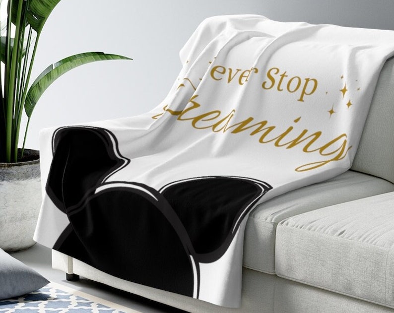 Cozy Disney Sherpa Fleece Blanket - Personalized Mickey Mouse Couch Throw for Home Decor - Image 2