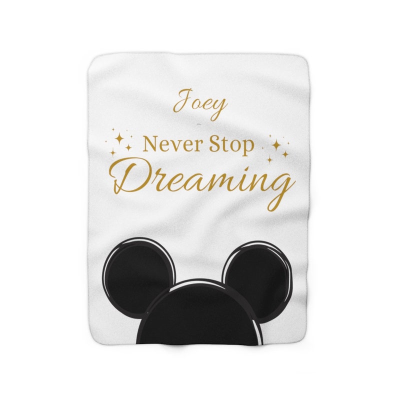 Cozy Disney Sherpa Fleece Blanket - Personalized Mickey Mouse Couch Throw for Home Decor - Image 3