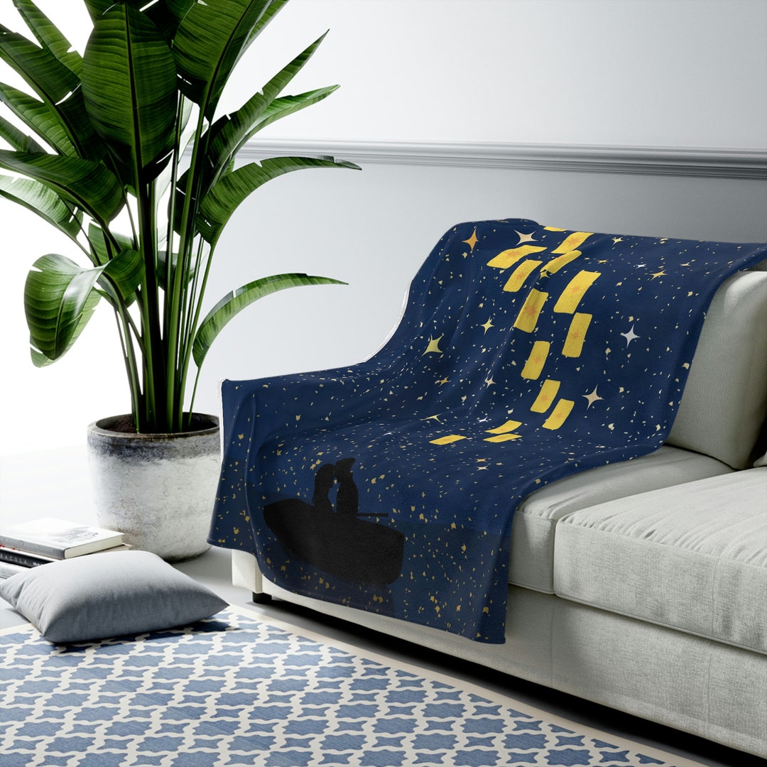 Cozy Tangled Lantern Love Scene Throw Blanket - Featuring Disney Merchandise Velveteen Plush Material